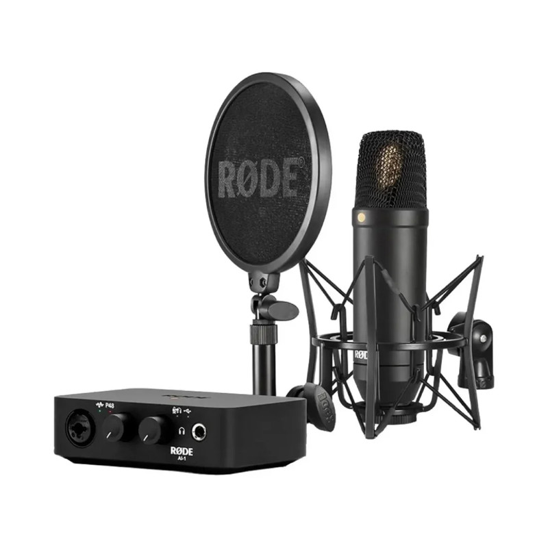 RØDE NT1 & AI-1 Complete Studio Kit w/ Audio Interface - ميكروفون